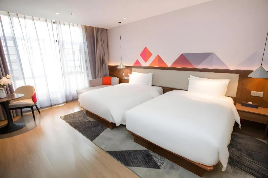 Bed in Borrman Hotel Baise High-speed Railway Station Hengning Plaza