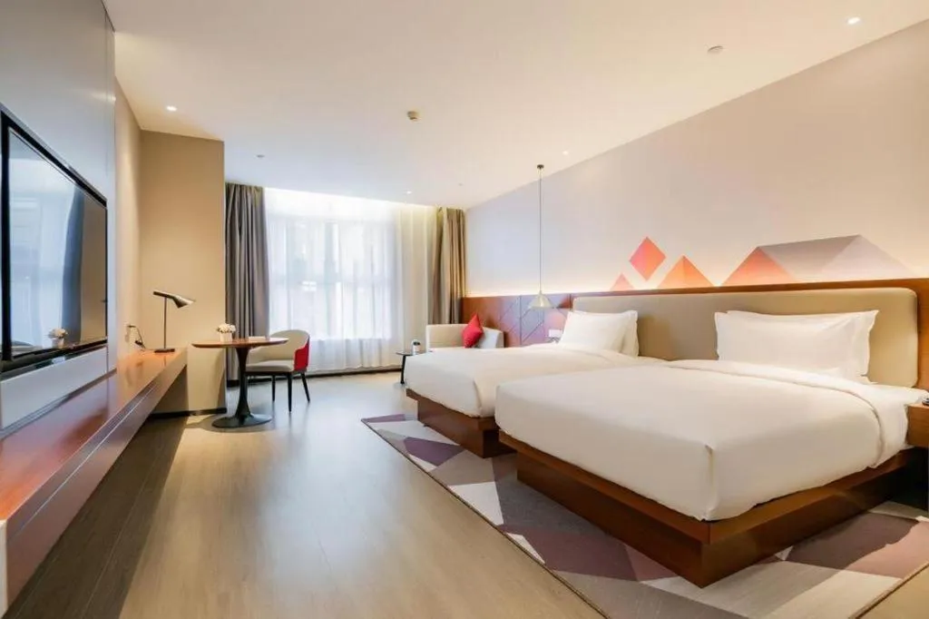 Bed in Borrman Hotel Xi'an North High-speed Railway Station