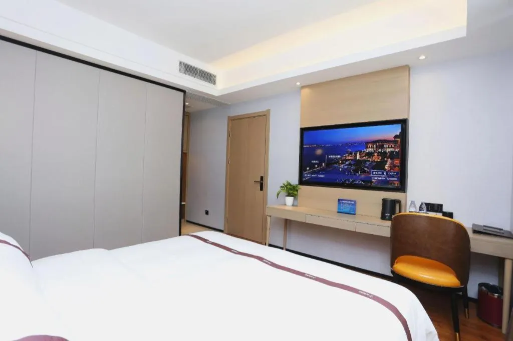 Bed in Gya Hotel Beijing Shunyi Yanjing Bridge