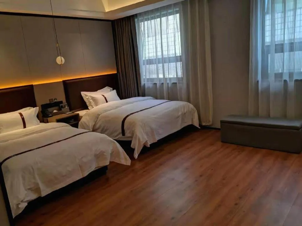 Bed in Gya Hotel Beijing Shunyi Yanjing Bridge