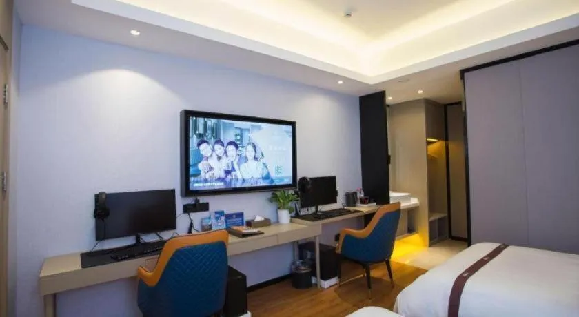 Bed in Gya Hotel Beijing Shunyi Yanjing Bridge