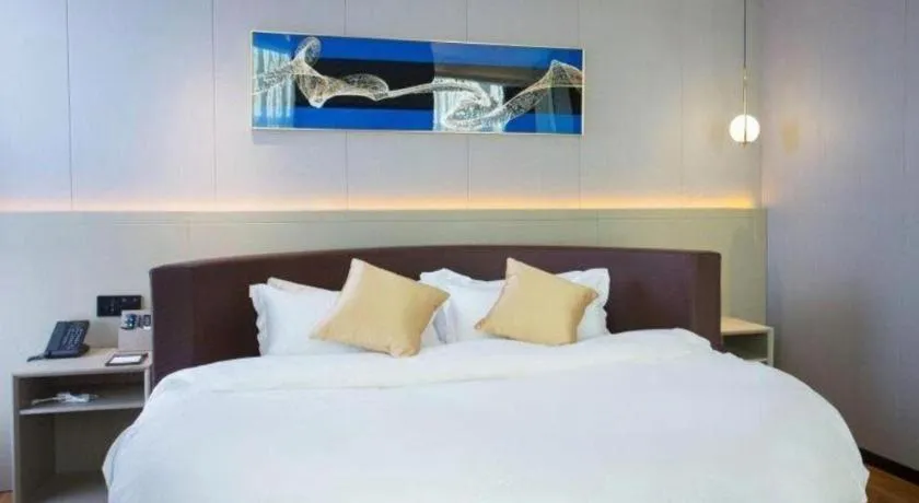Bed in Gya Hotel Beijing Shunyi Yanjing Bridge