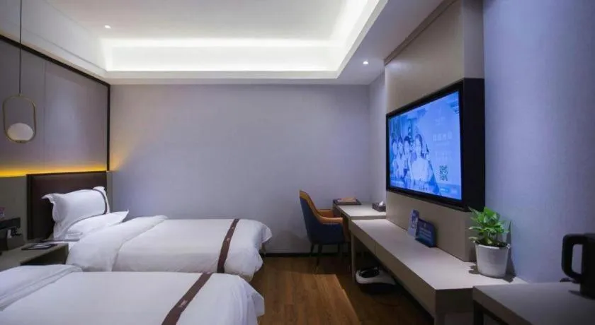 Bed in Gya Hotel Beijing Shunyi Yanjing Bridge