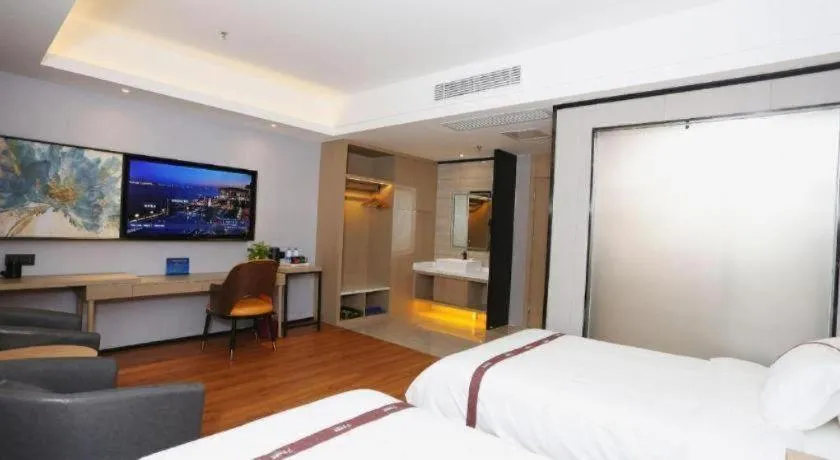 Bed in Gya Hotel Beijing Shunyi Yanjing Bridge