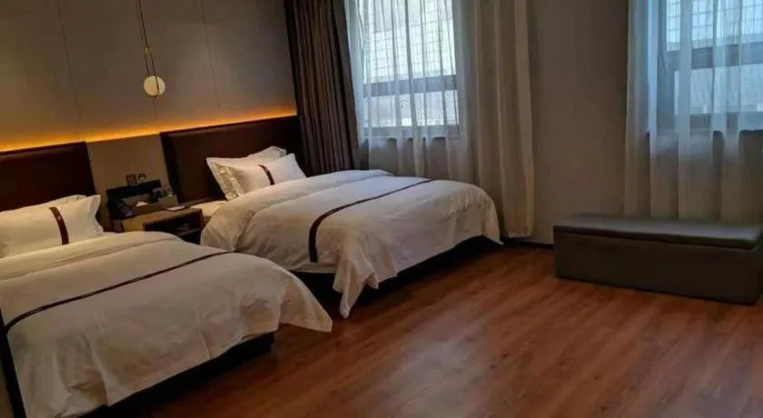 Bed in Gya Hotel Beijing Shunyi Yanjing Bridge