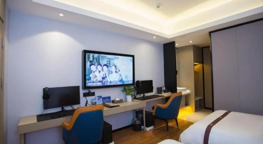 Bed in Gya Hotel Beijing Shunyi Yanjing Bridge