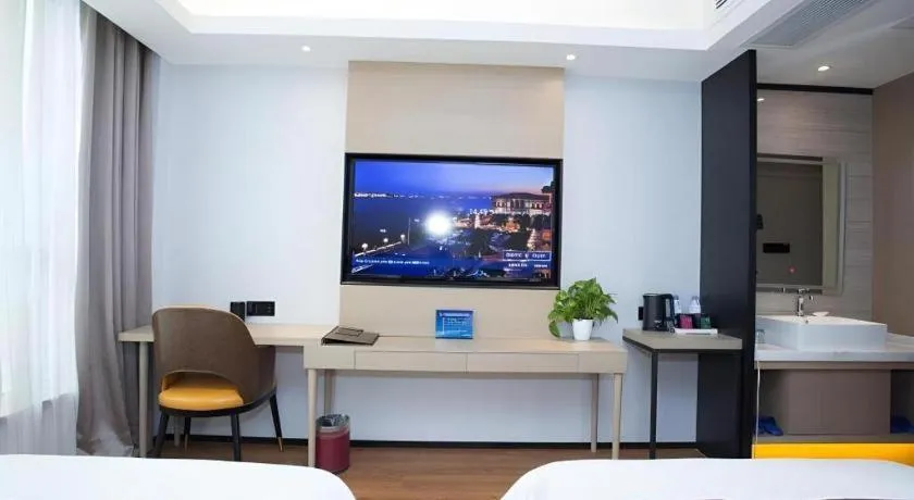 Bed in Gya Hotel Beijing Shunyi Yanjing Bridge