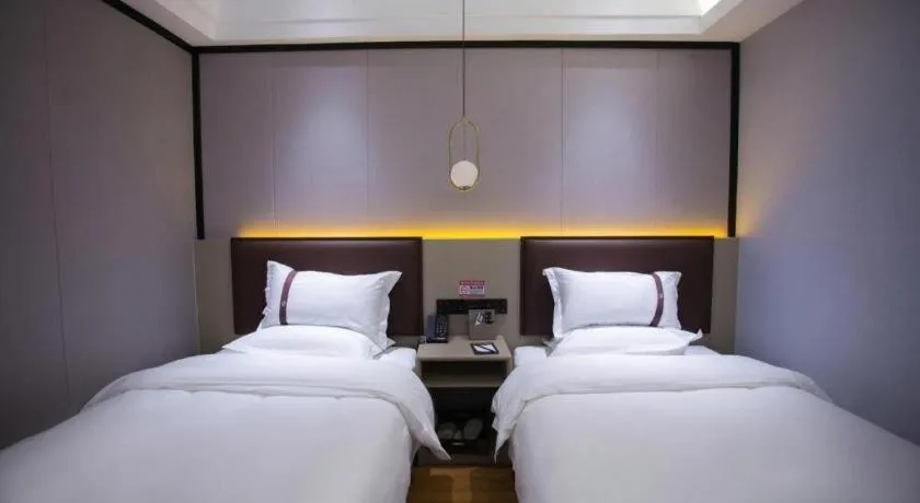 Bed in Gya Hotel Beijing Shunyi Yanjing Bridge