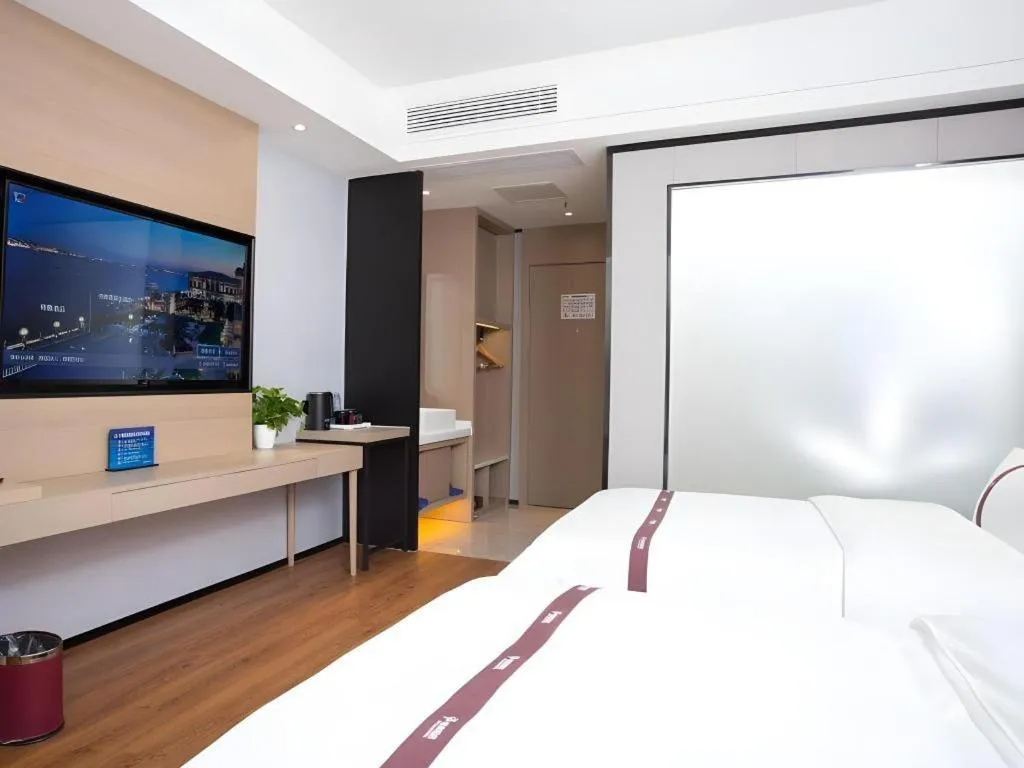 Bed in Gya Hotel Beijing Shunyi Yanjing Bridge