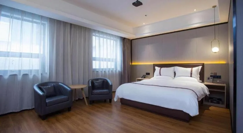 Bed in Gya Hotel Beijing Shunyi Yanjing Bridge