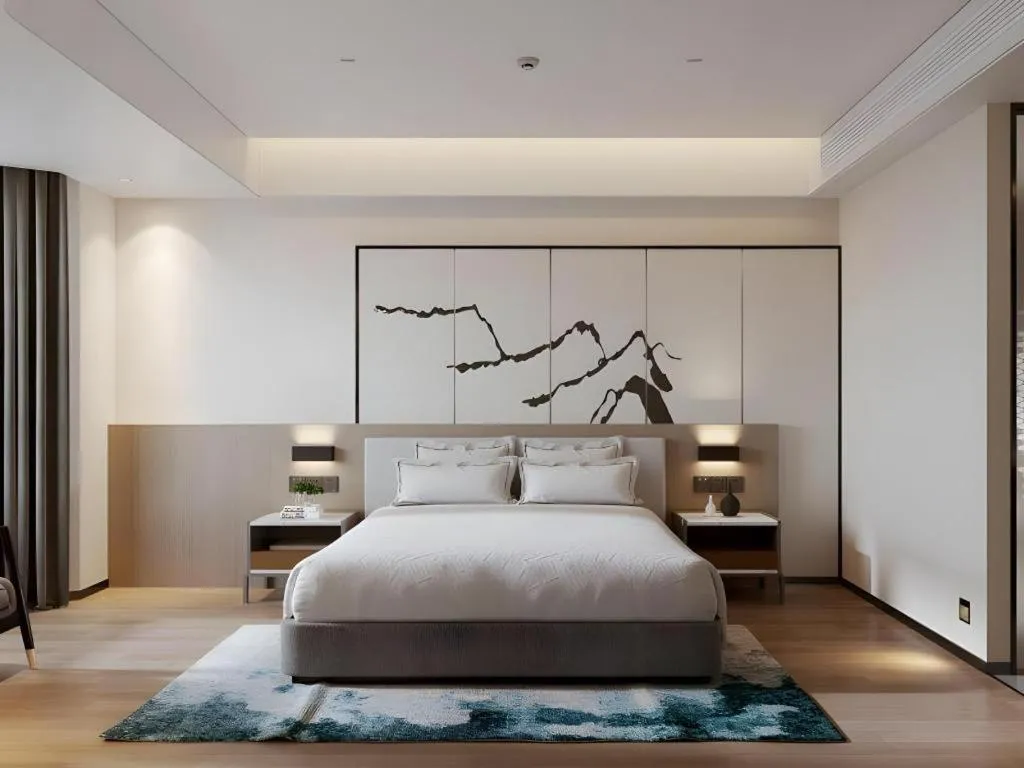 Bed in GreenTree Eastern Chongqing Yangjiaping Pedestrian Street Mixc Hotel