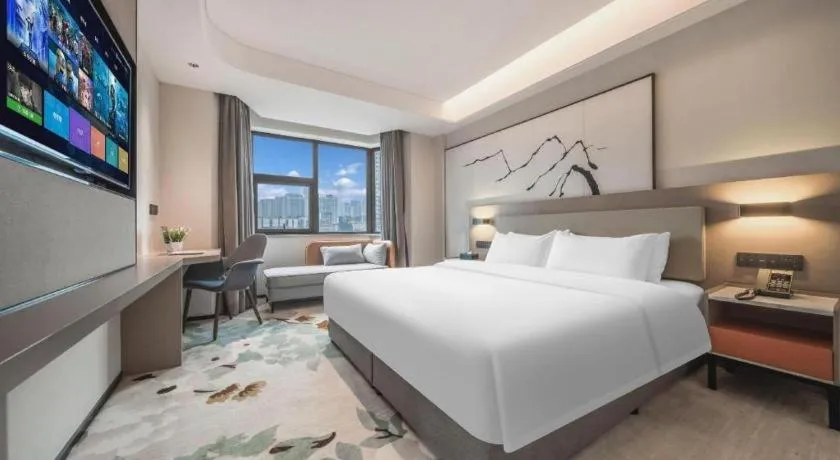 Bed in GreenTree Eastern Chongqing Yangjiaping Pedestrian Street Mixc Hotel