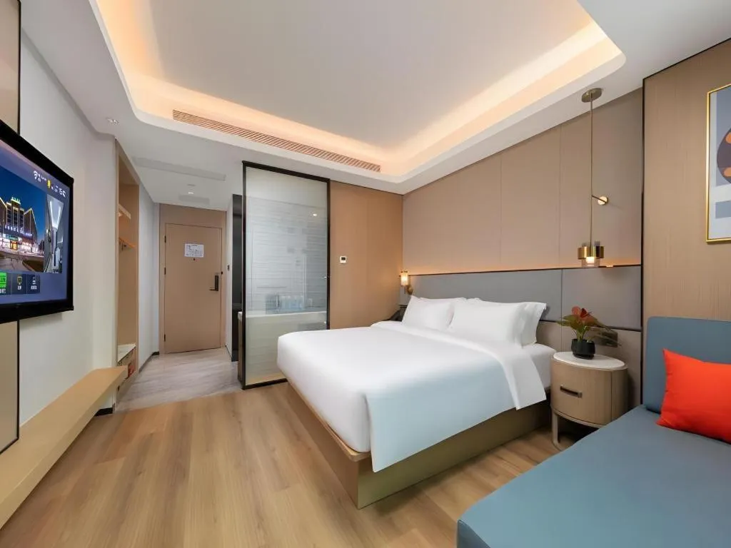 Bed in Gya Hotel Zhuhai International Airport New Town