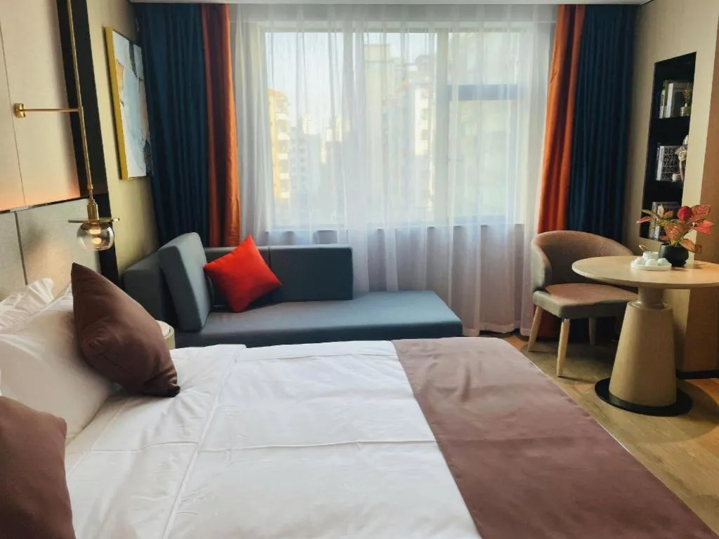 Bed in Gya Hotel Zhuhai International Airport New Town