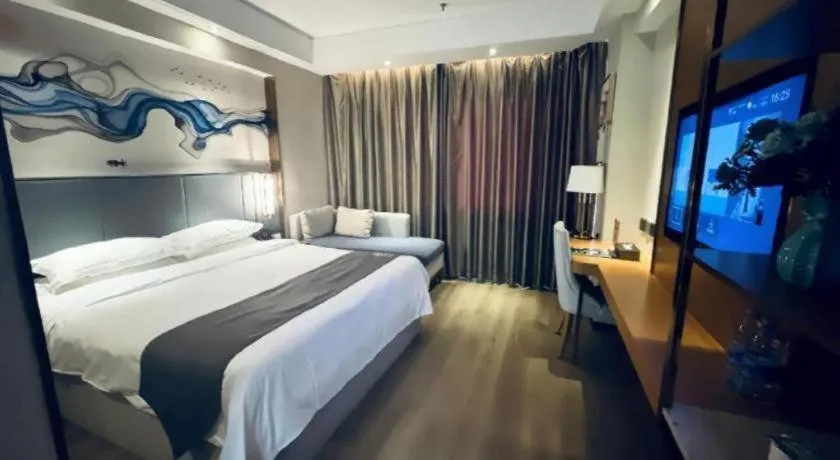 Bed in Gya Hotel Zhuhai International Airport New Town
