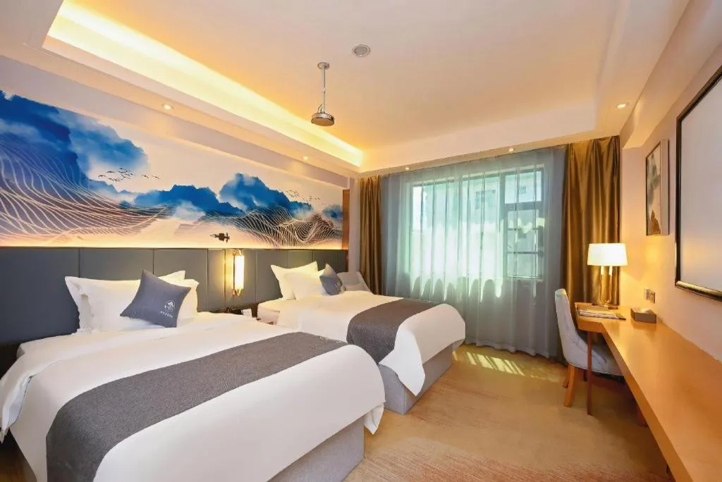 Bed in Gya Hotel Zhuhai International Airport New Town
