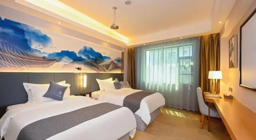 Bed in Gya Hotel Zhuhai International Airport New Town