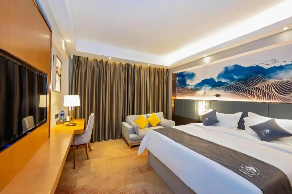 Bed in Gya Hotel Zhuhai International Airport New Town