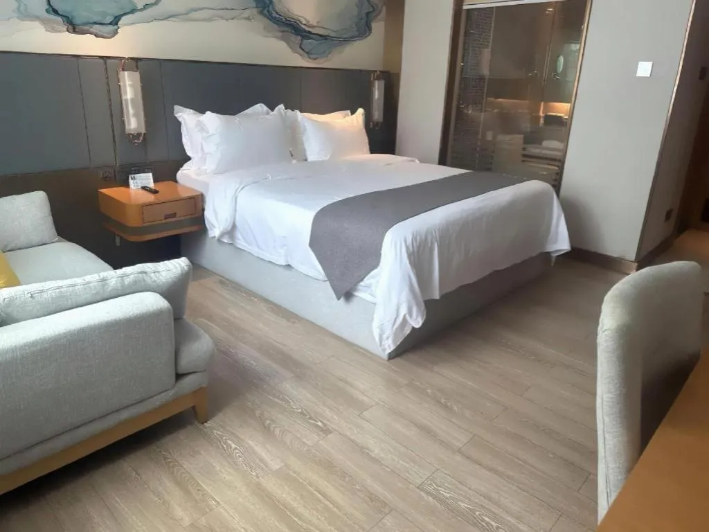 Bed in Gya Hotel Zhuhai International Airport New Town