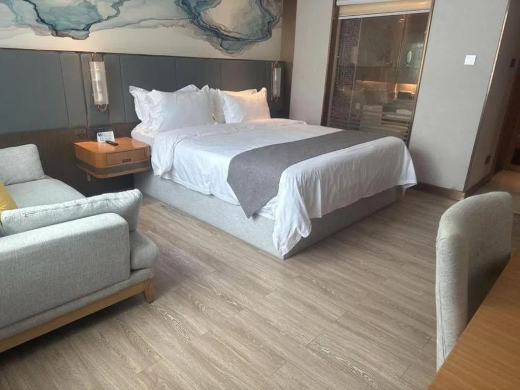 Bed in Gya Hotel Zhuhai International Airport New Town