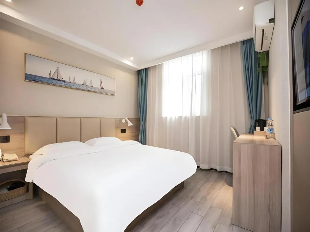 Bed in Green Tree Inn Nanjing Xinjiekou Wangfu Avenue