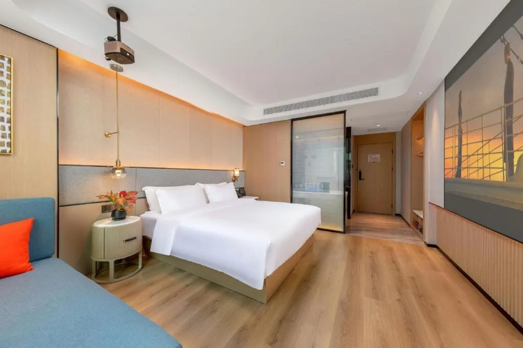 Bed in Green Tree Inn Zhuhai International Airport Huafa Shangdu