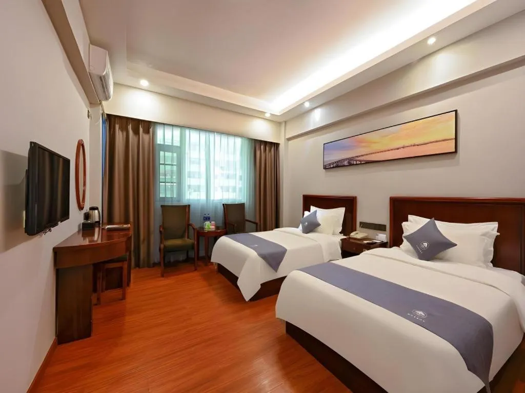 Bed in Green Tree Inn Zhuhai International Airport Huafa Shangdu
