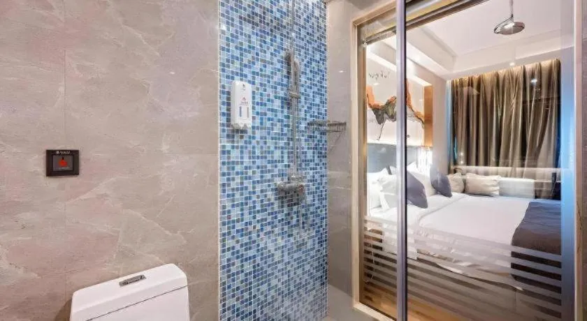 Bed in Green Tree Inn Zhuhai International Airport Huafa Shangdu