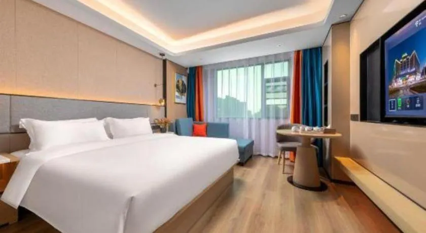 Bed in Green Tree Inn Zhuhai International Airport Huafa Shangdu