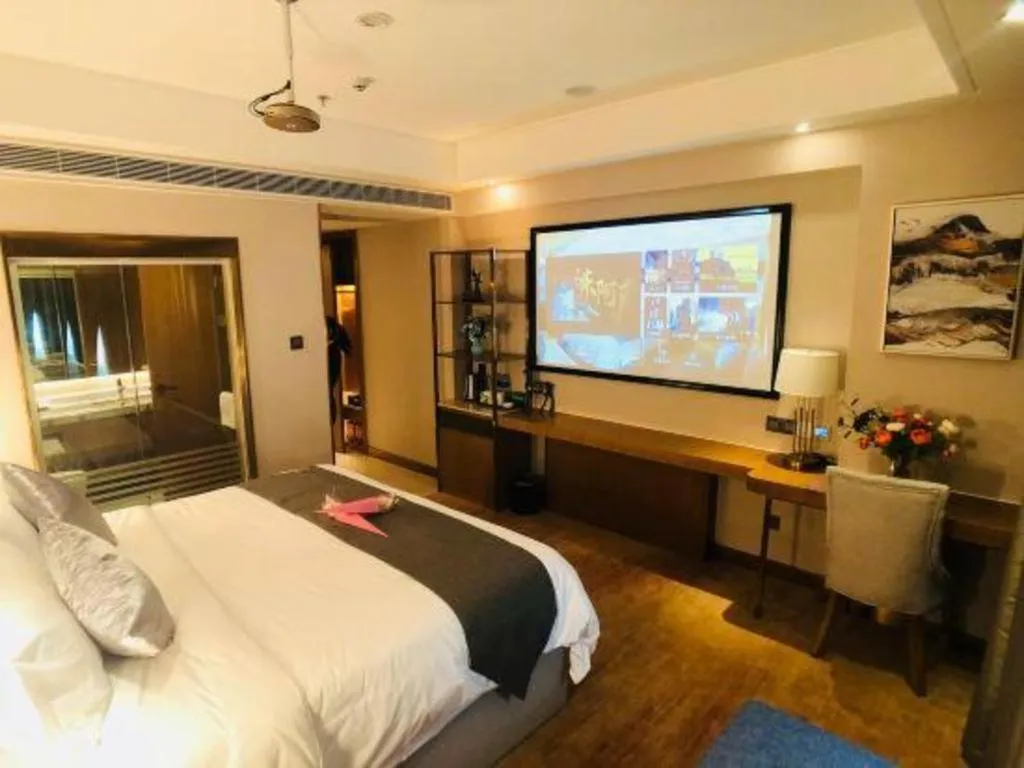 Bed in Green Tree Inn Zhuhai International Airport Huafa Shangdu