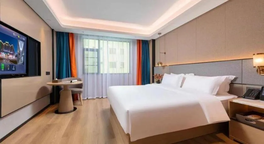 Bed in Green Tree Inn Zhuhai International Airport Huafa Shangdu