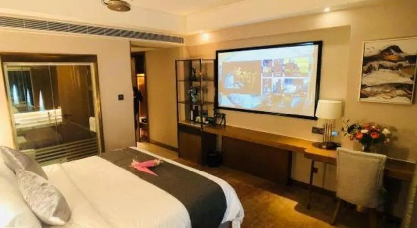 Bed in Green Tree Inn Zhuhai International Airport Huafa Shangdu