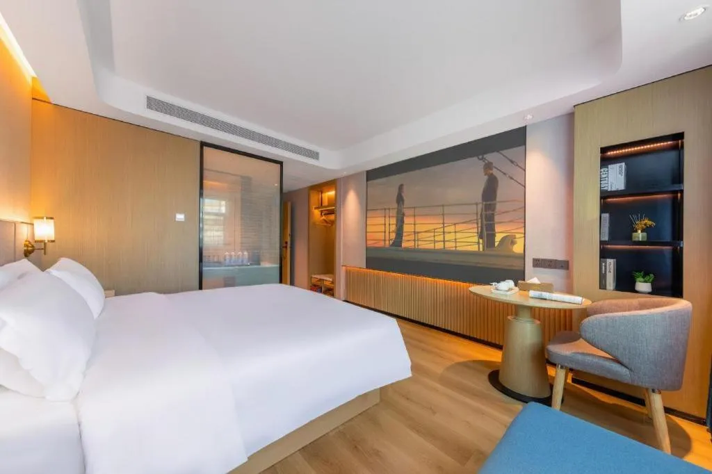 Bed in Green Tree Inn Zhuhai International Airport Huafa Shangdu