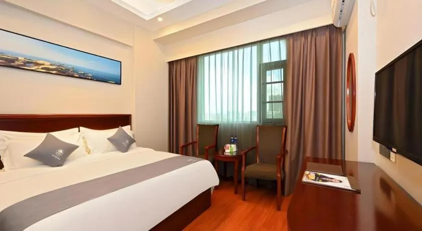 Bed in Green Tree Inn Zhuhai International Airport Huafa Shangdu