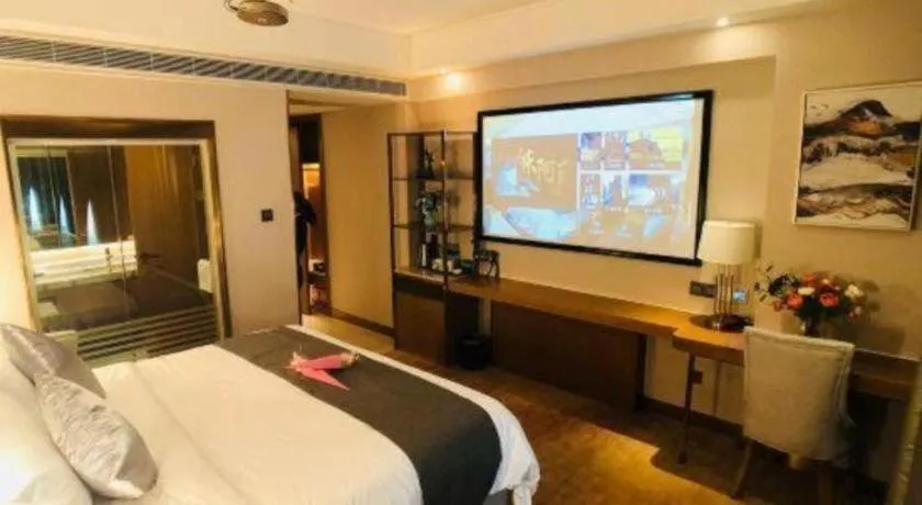 Bed in Green Tree Inn Zhuhai International Airport Huafa Shangdu