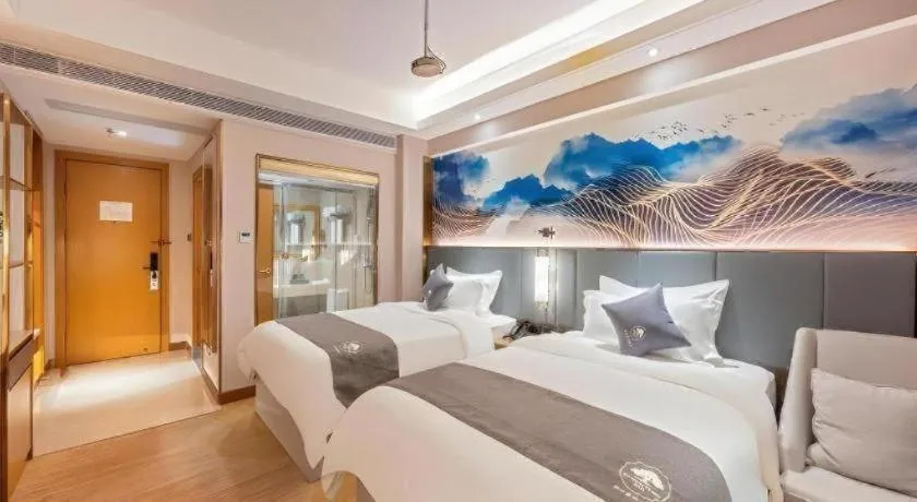 Bed in Green Tree Inn Zhuhai International Airport Huafa Shangdu