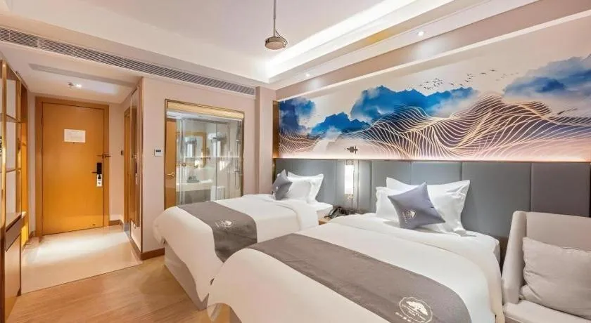 Bed in Green Tree Inn Zhuhai International Airport Huafa Shangdu