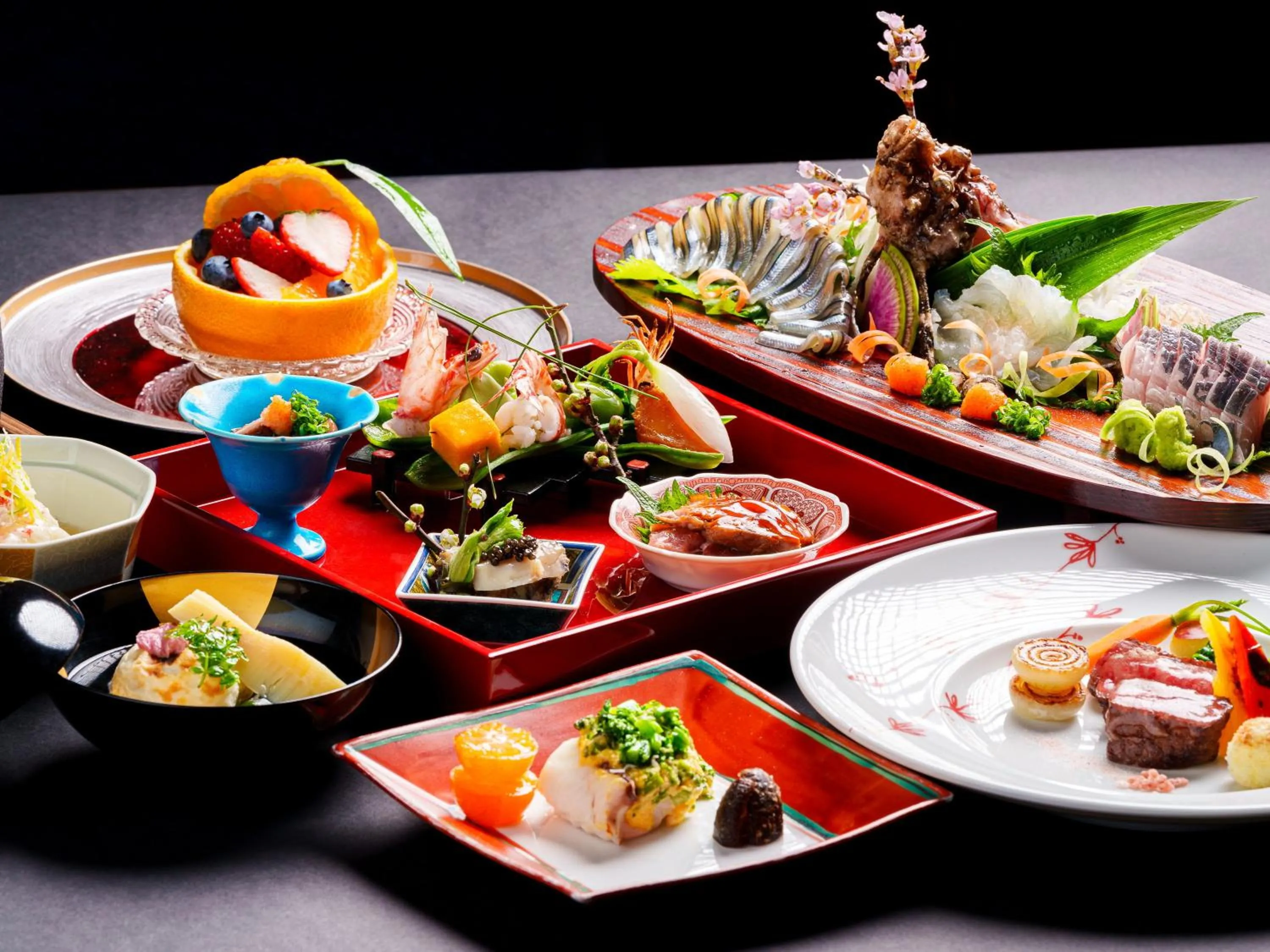 Dinner in Yufuin Rakuyu