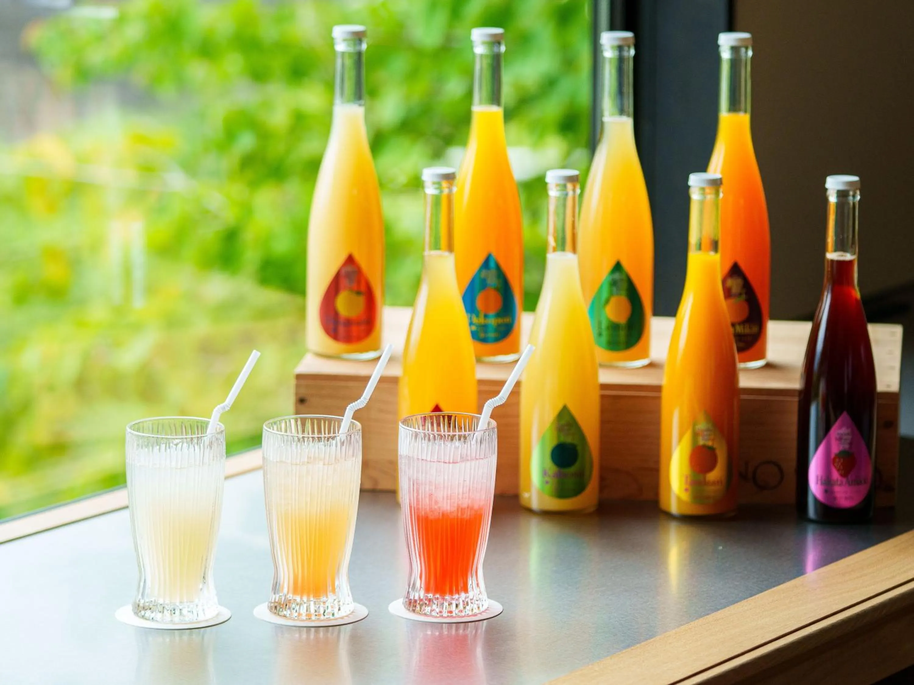 Drinks in Yufuin Rakuyu