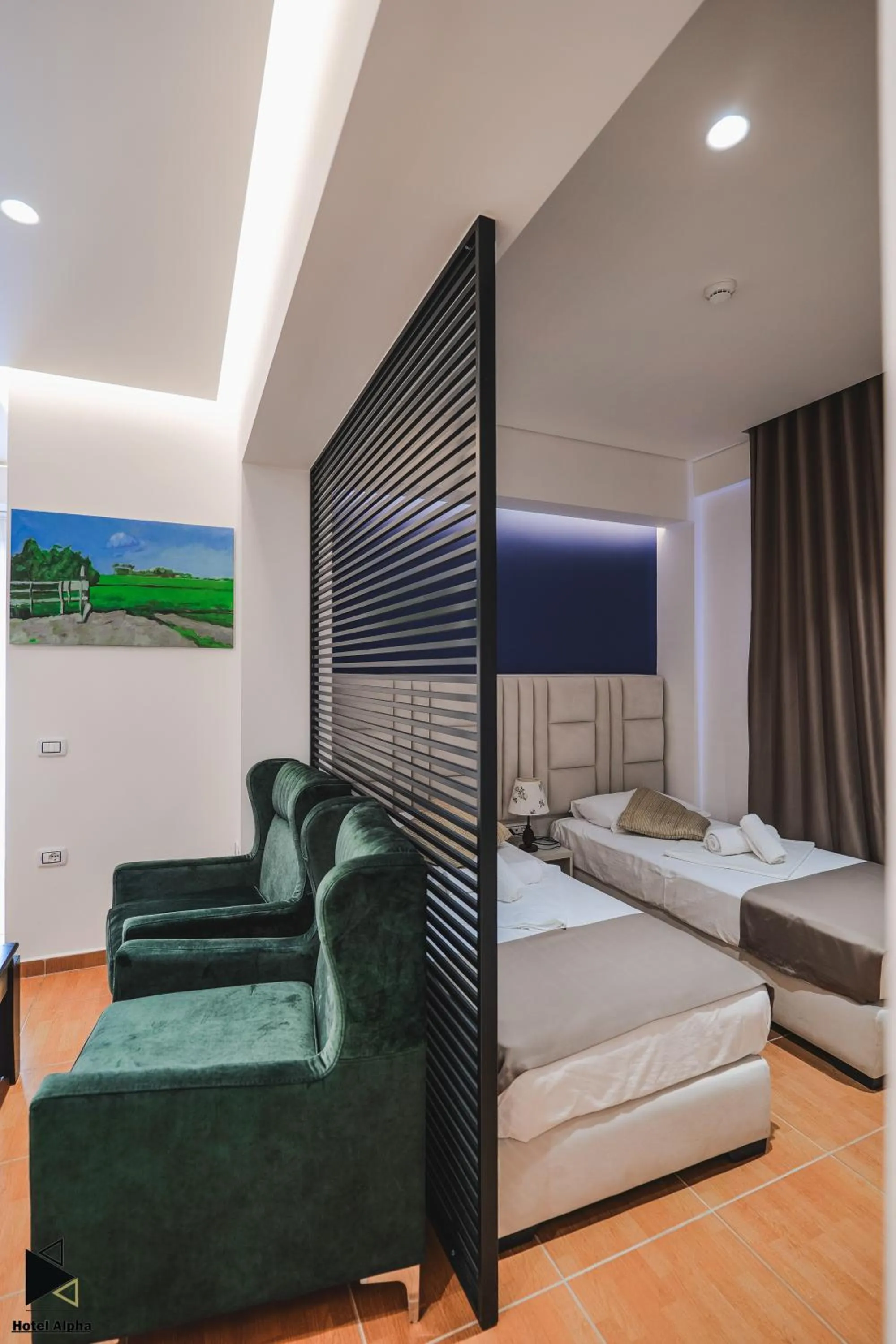 View (from property/room), Bed in Hotel Alpha