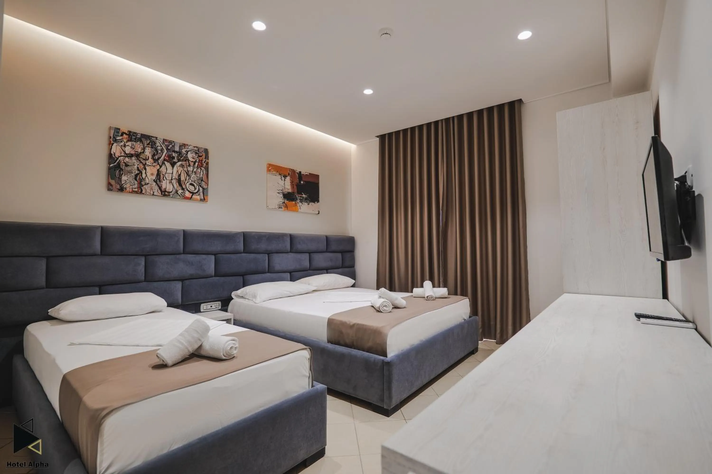 View (from property/room), Bed in Hotel Alpha