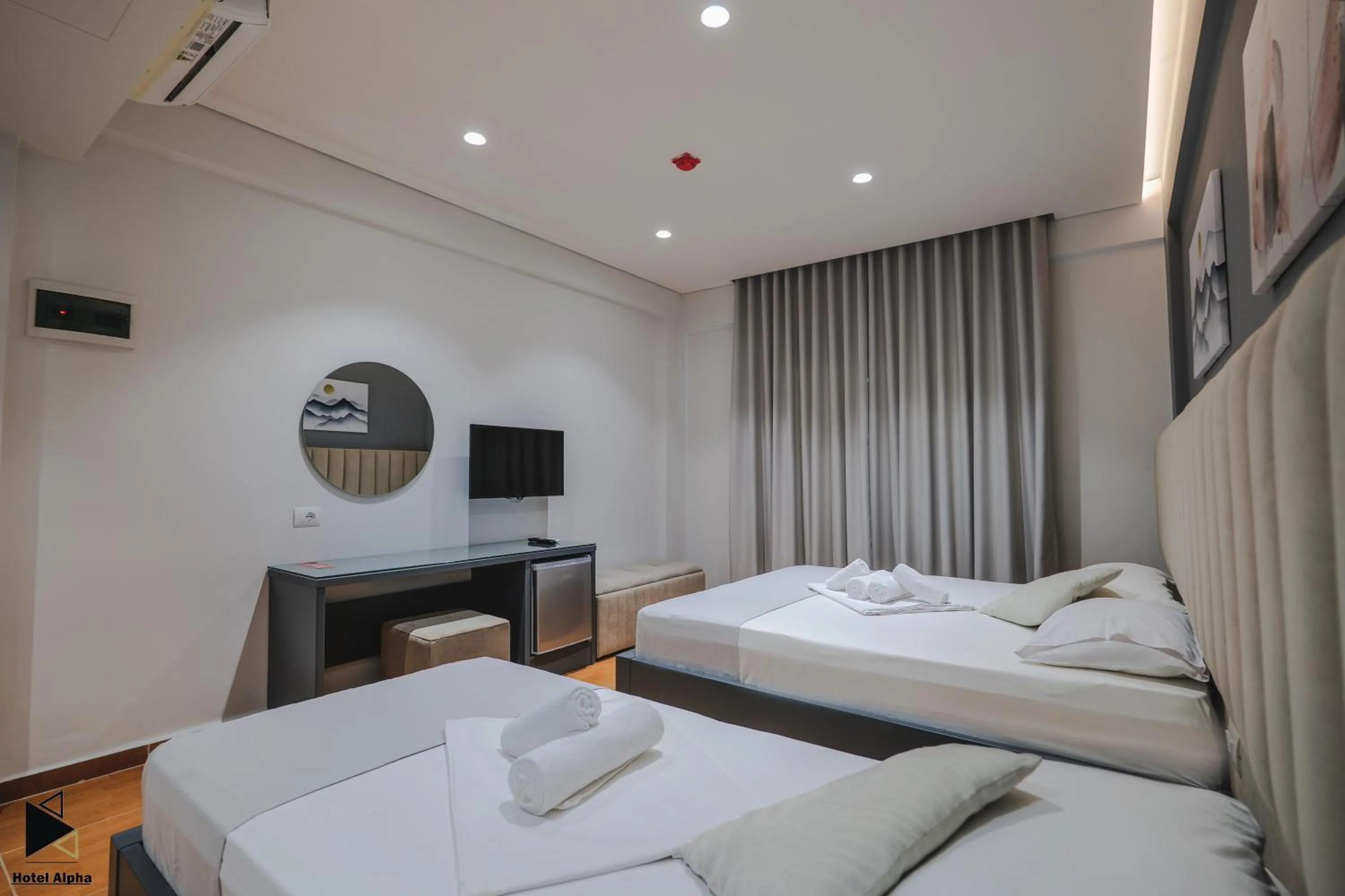 View (from property/room), Bed in Hotel Alpha