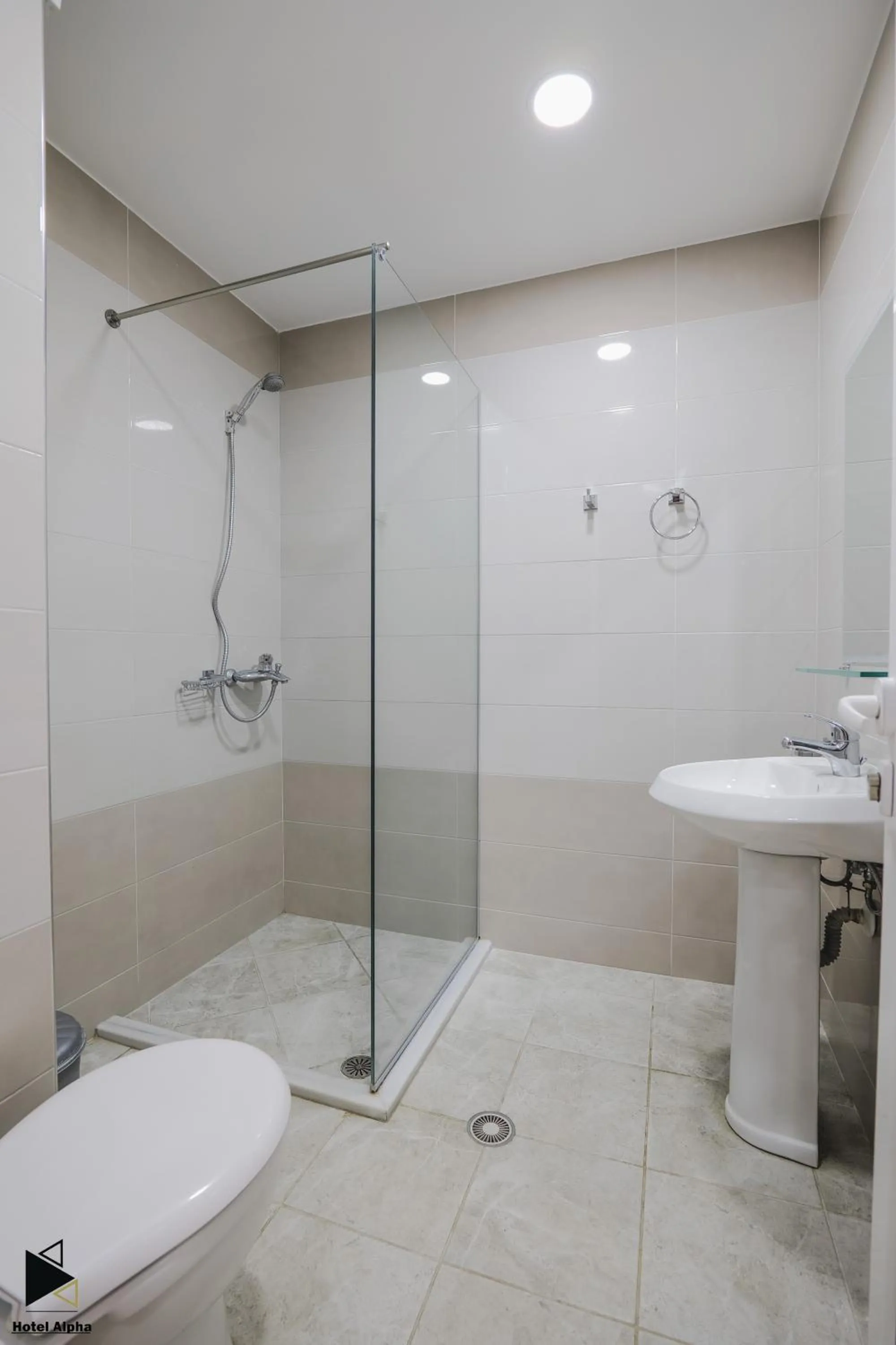 Bathroom in Hotel Alpha