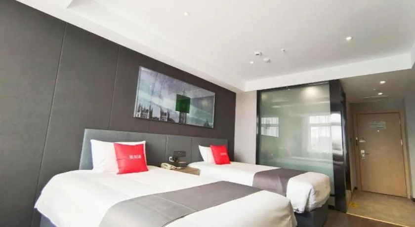 Bed in Thank Hotel Shandong Linyii Pingyi County Commerce and Trade City