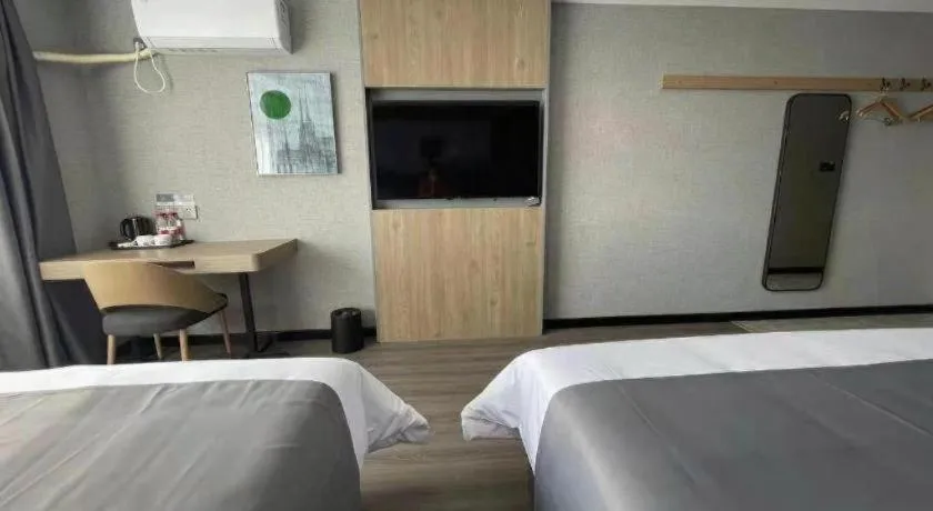 Bed in Thank Hotel Shandong Linyii Pingyi County Commerce and Trade City