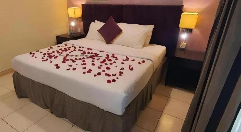 Bed in Lotus Furnished Hotel Apartments LLC. Ajman