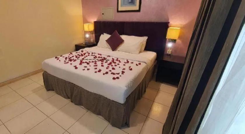 Bed in Lotus Furnished Hotel Apartments LLC. Ajman
