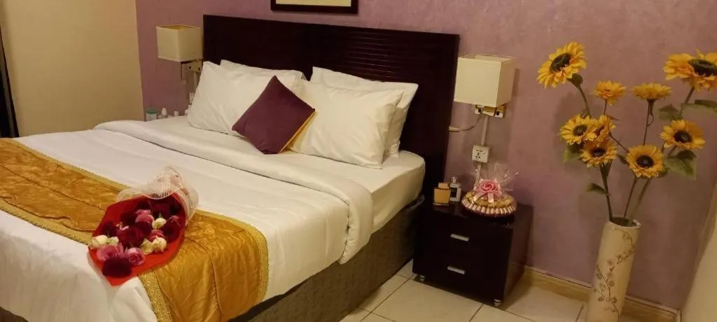 Bed in Lotus Furnished Hotel Apartments LLC. Ajman