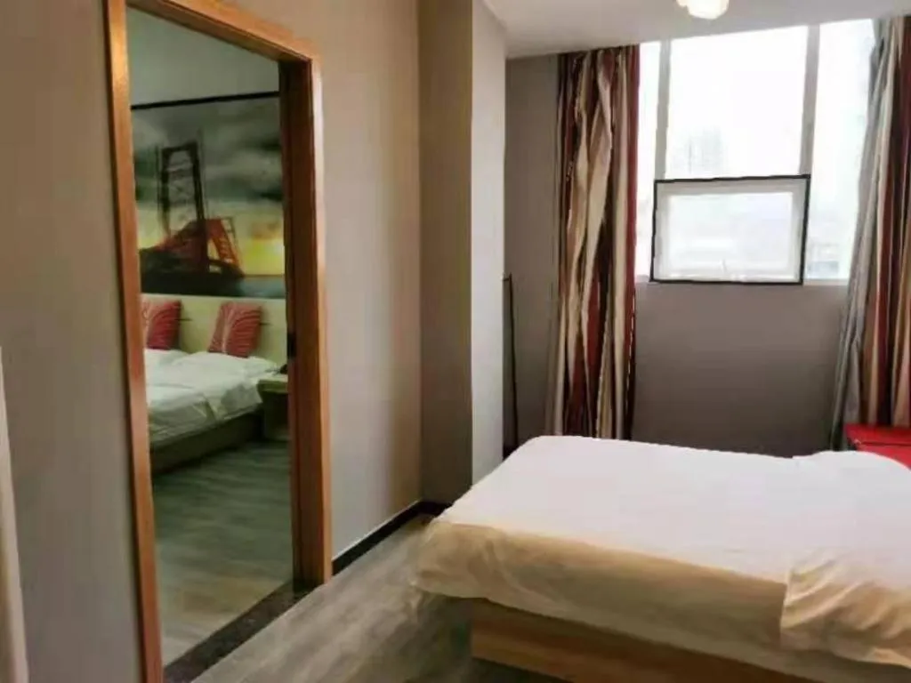 Bed in Thank Hotel Guizhou Longli County Lanban Street Pedestrian Street