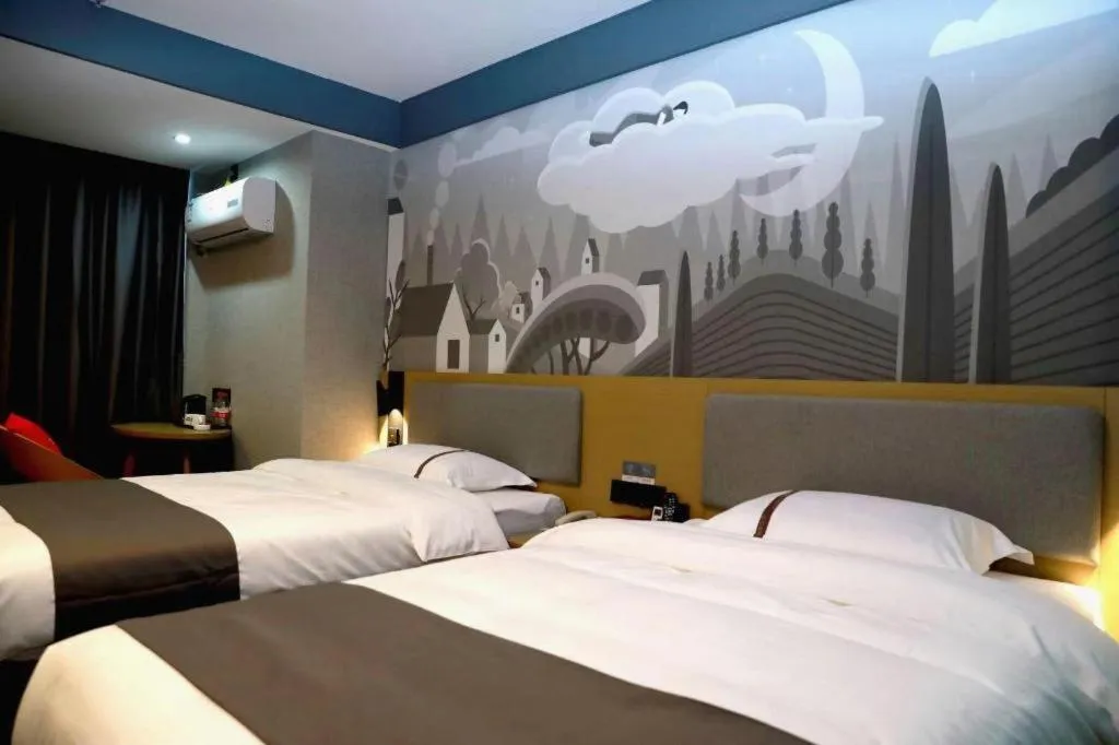 Bed in Thank Hotel Shanxi Lvliang Zhongyang County North Fengcheng Street